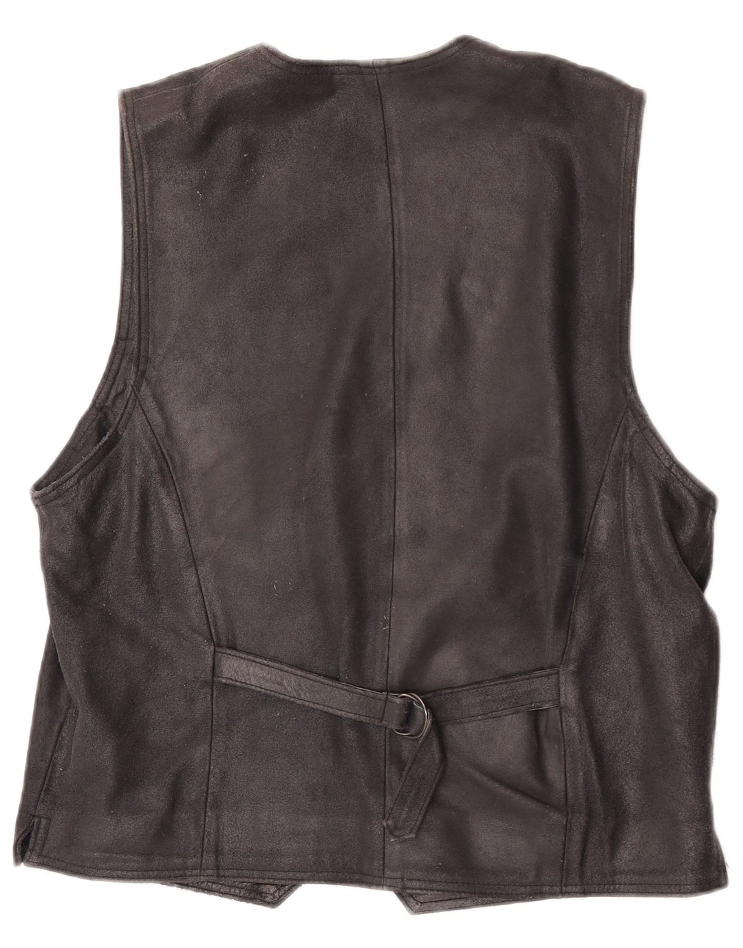 Vintage Herren Wildlederweste IT 48 Mittelschwarzes Leder