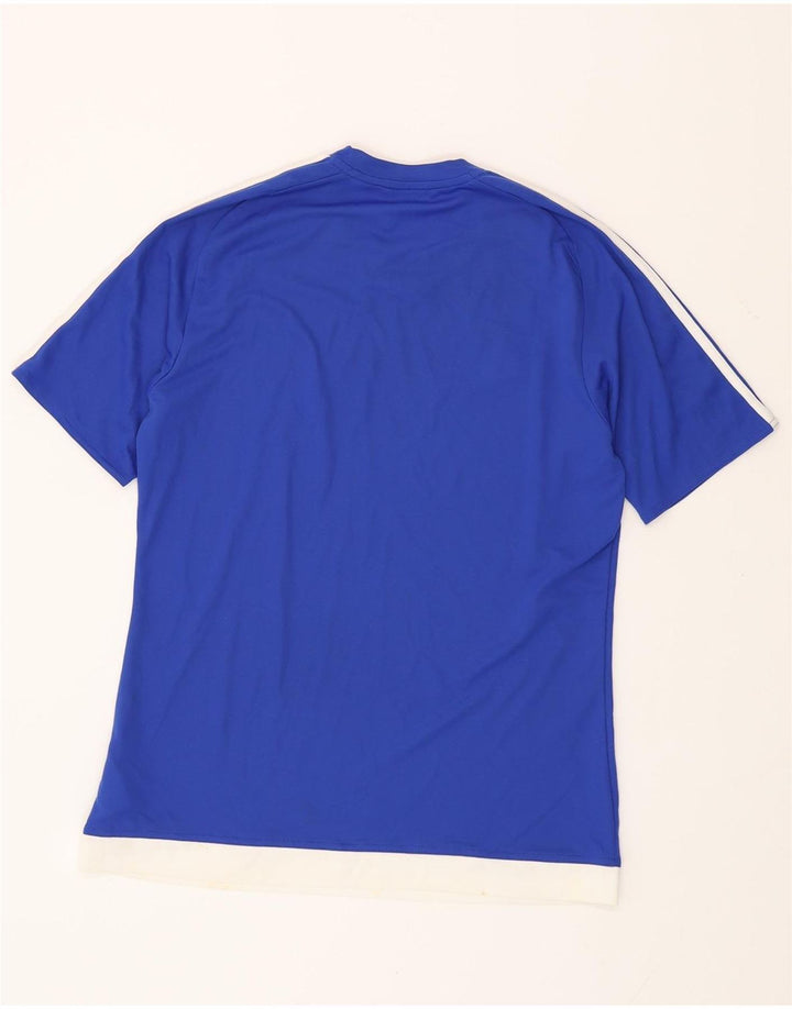 ADIDAS Herren Climalite T-Shirt Top Mittelblaues Colourblock-Polyester