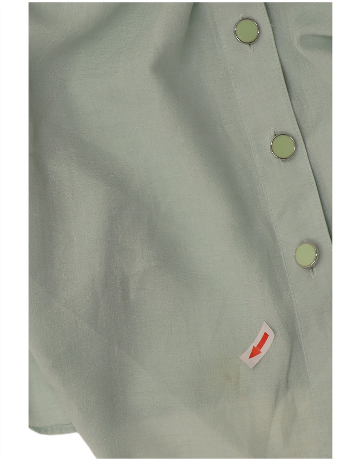 Marks & Spencer Damen Kurzarmhemd UK 20 2XL Grün Polyester