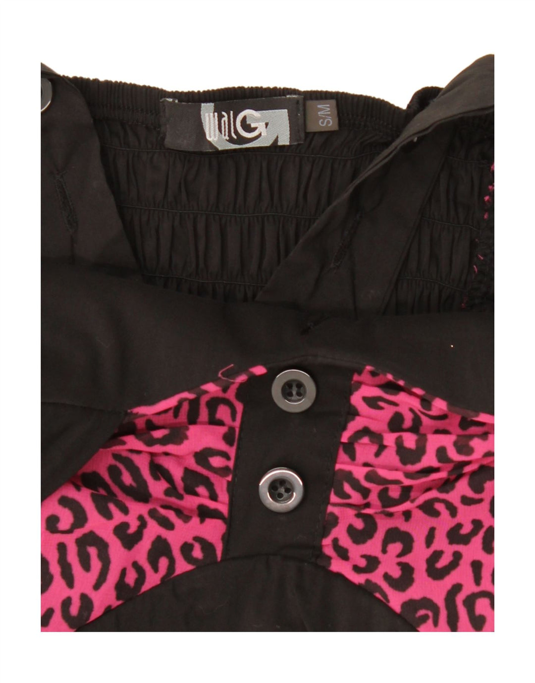WalG Damen-Schößchenkleid, Größe 40, klein, Schwarz, Tiermuster