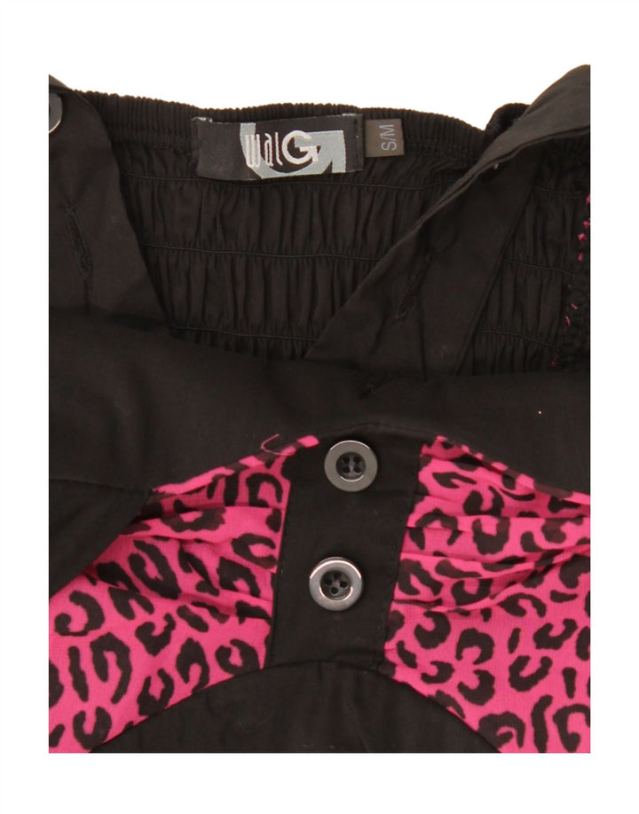 WalG Damen-Schößchenkleid, Größe 40, klein, Schwarz, Tiermuster