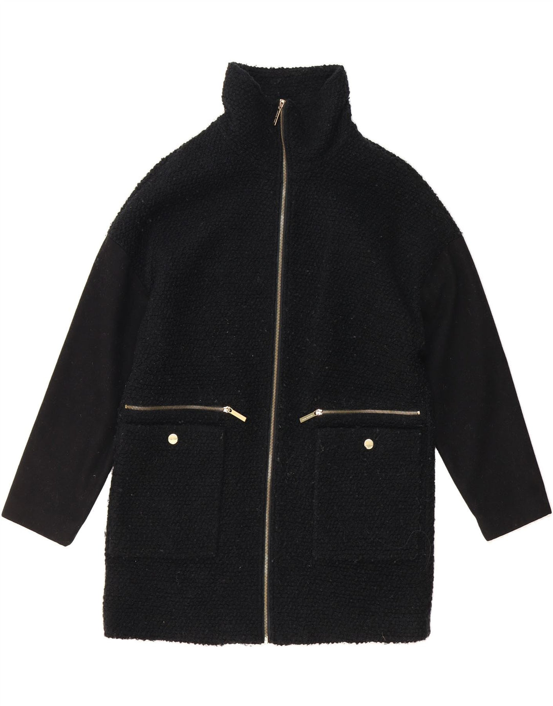 MICHAEL KORS Womens Overcoat UK 14 Medium Black Wool Vintage Michael Kors and Second-Hand Michael Kors from Messina Hembry 