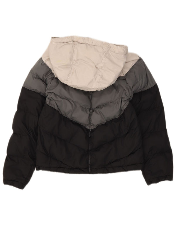 Nike Mädchen-Jacke mit Kapuze, gepolstert, 8–9 Jahre, Größe S, mehrfarbig, Farbblockdesign