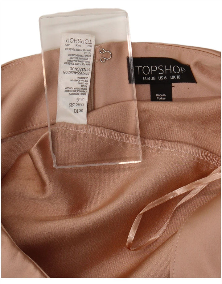 Topshop Damen Hotpants UK 10 Small W28 Rosa Polyester