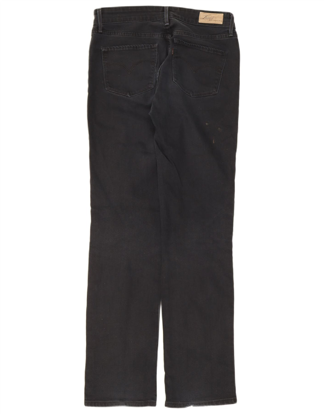 Levi's Damen Straight Jeans W27 L32 Schwarze Baumwolle