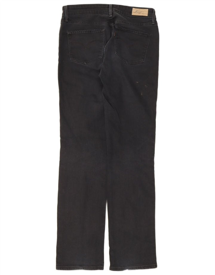 Levi's Damen Straight Jeans W27 L32 Schwarze Baumwolle