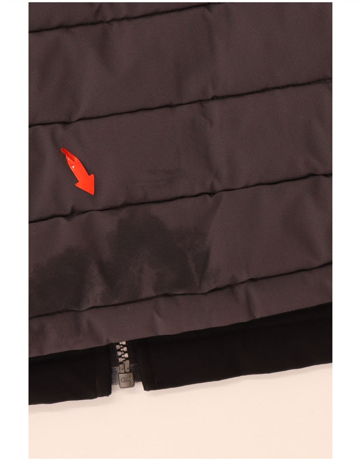 NAUTICA Herren Reversible Wattierte Jacke UK 40 Large Schwarz Polyester