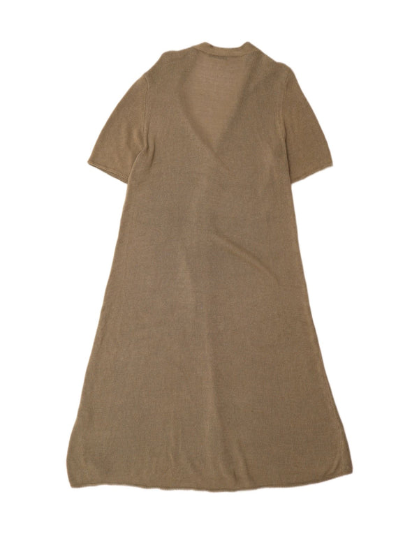 Zara Damen-Strickkleid in A-Linie, Gr. 42, Größe L, Khaki, Viskose