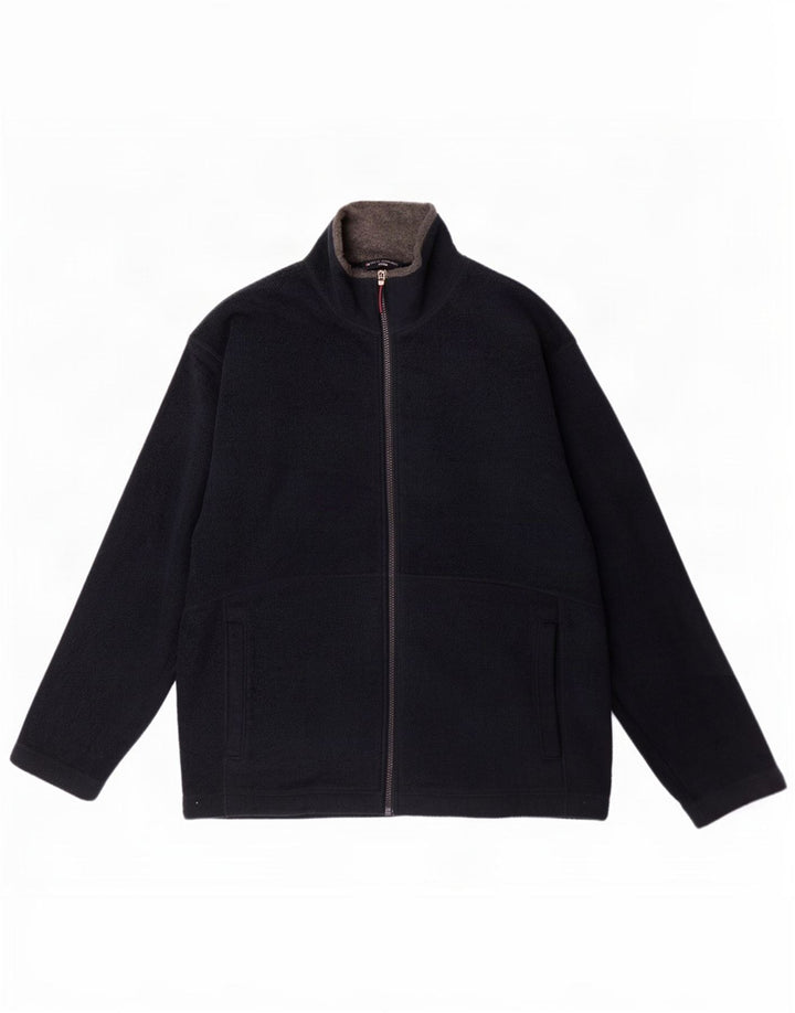 Marks & Spencer Herren Blue Harbour Fleecejacke UK 38 Medium Navy Polyester
