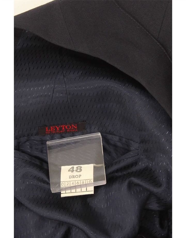 Vintage Herren Zweireiher Blazer Jacke IT 48 Medium Navy Blue