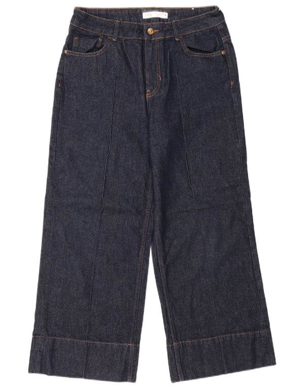 Lose Damenjeans von Zara, EU 40, mittelgroß, W30, L27, marineblaue Baumwolle