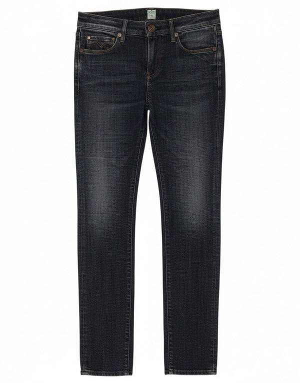 Replay Damen D-Rose Slim Jeans W28 L32 Marineblau Baumwolle
