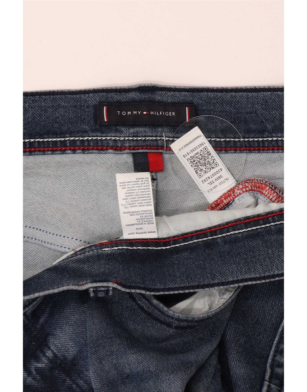 Tommy Hilfiger Herren Slim Jeans W36 L32 Blaue Baumwolle