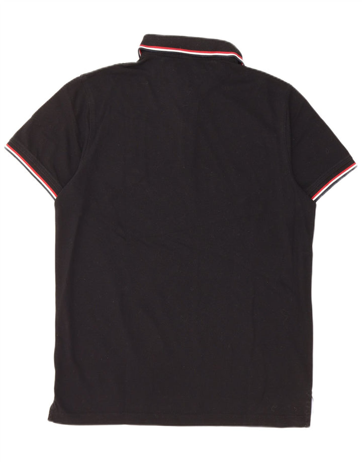 TOMMY HILFIGER Herren Slim Fit Poloshirt Große schwarze Baumwolle