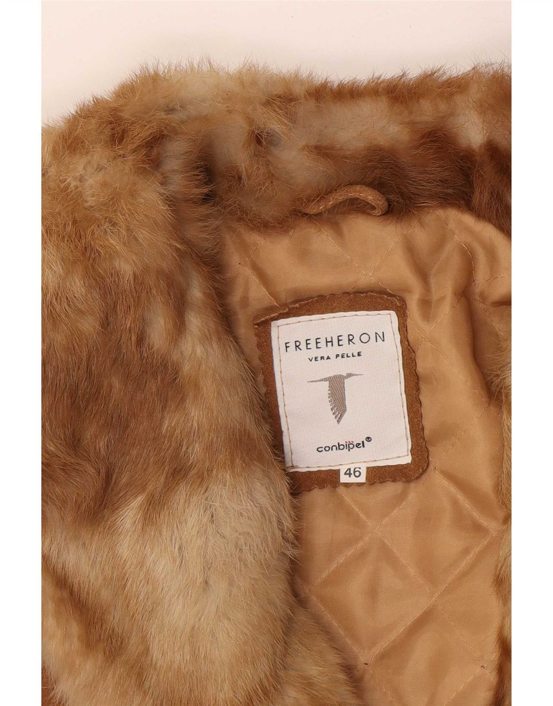 Conbipel Damen Free Heron Wildlederjacke IT 46 Large Beige Leder
