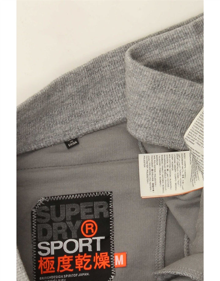 Superdry Herren-Trainingsanzug-Hose mit Grafik, mittelgrau, Farbblock-Design