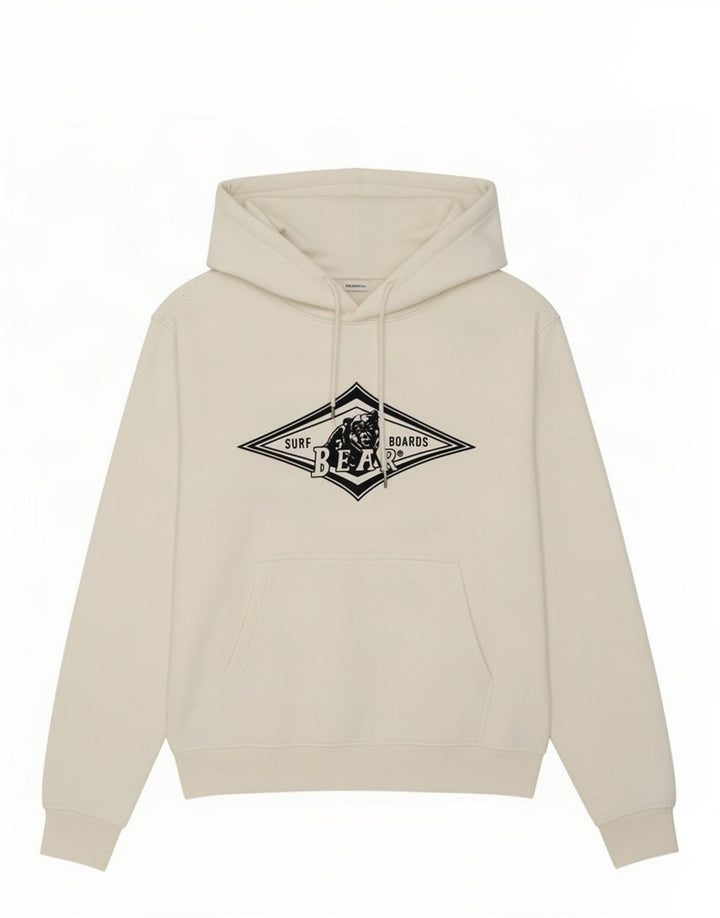 Bear Herren-Kapuzenpullover mit Grafik, mittelweiße Baumwolle