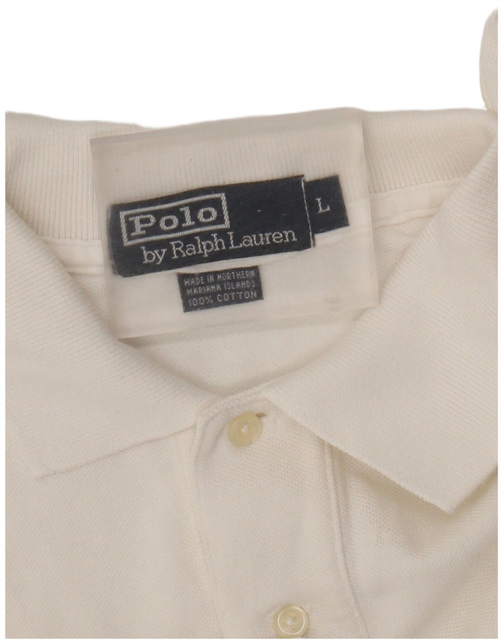 Polo Ralph Lauren Herrenhemd, groß, aus weißer Baumwolle