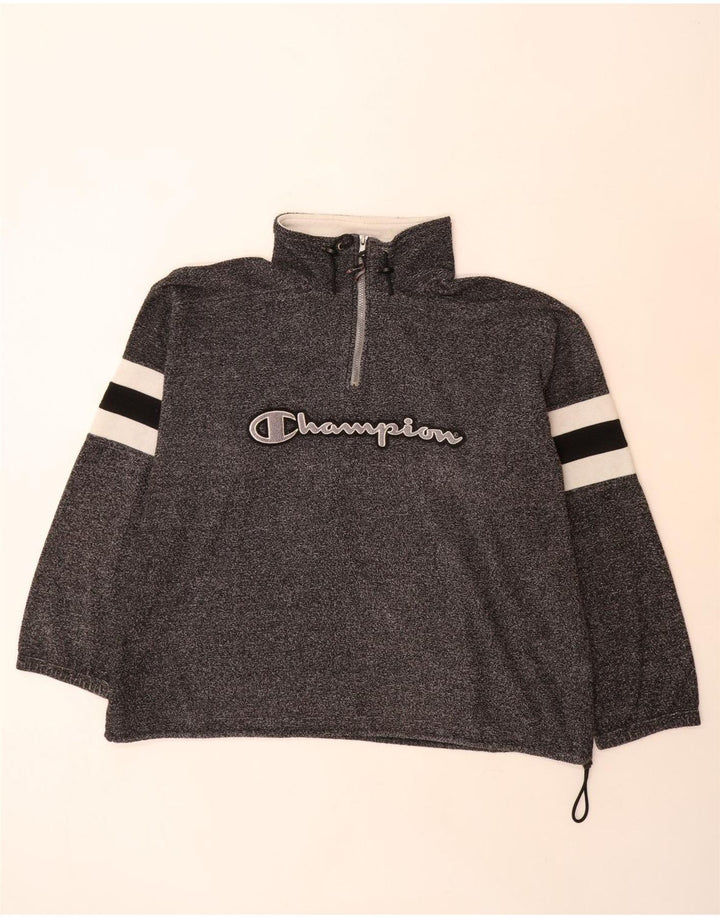 Champion Herren-Sweatshirt mit grafischer, lockerer Passform, groß, grau gefleckt