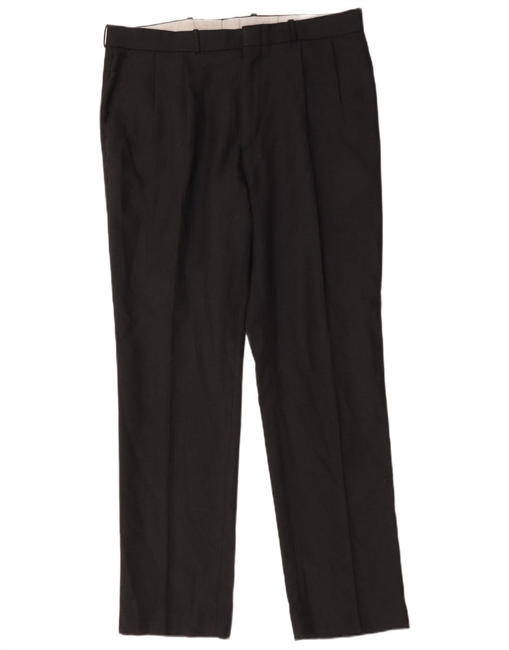 Farah Herren Straight Pegged Chinohose W36 L32 Grau Polyester