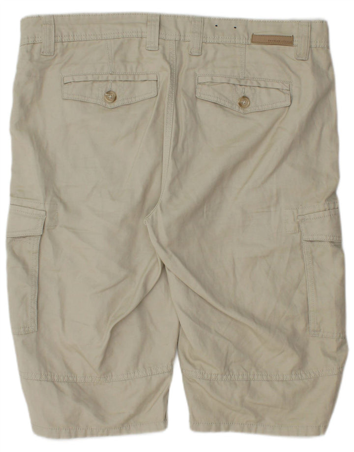 Charles Vogele Herren Mike Cargo Shorts W34 Große graue Baumwolle