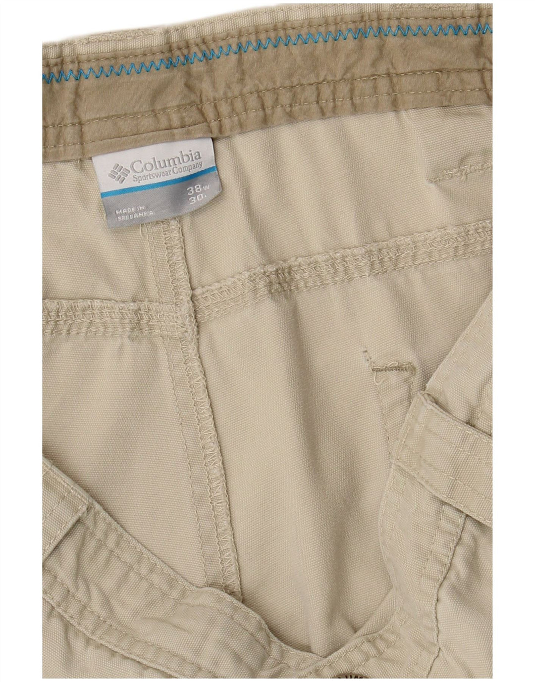 COLUMBIA Mens Straight Cargo Trousers W38 L30 Beige