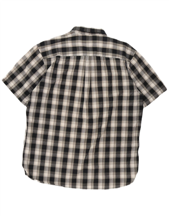 Quiksilver Herren Kurzarm-Hemd mit regulärer Passform, XL, grau kariert, Baumwolle