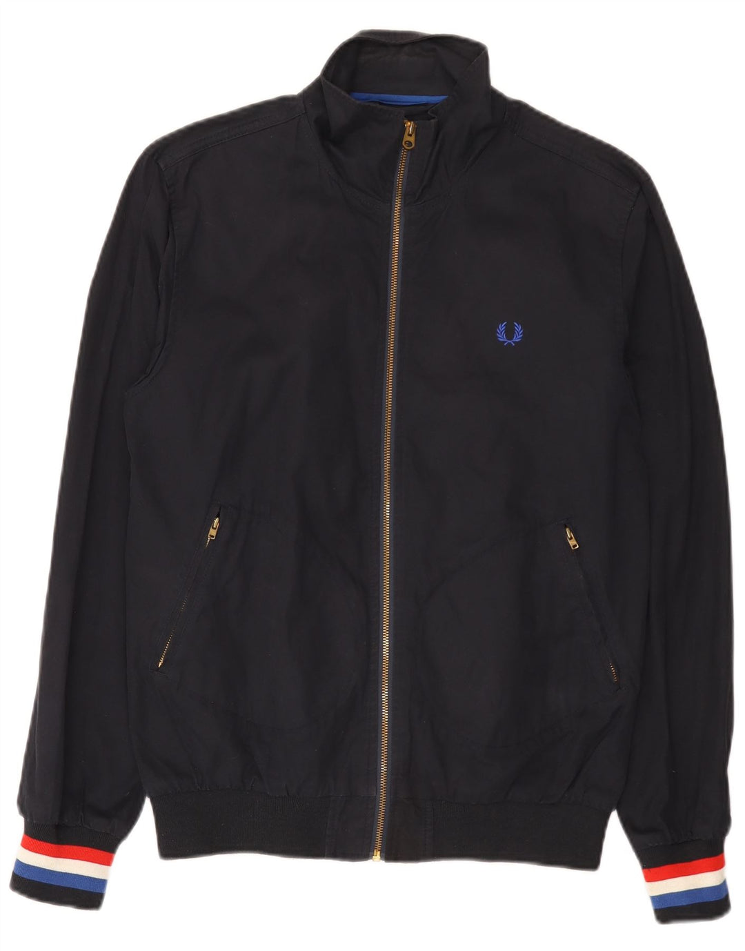 Fred Perry Herren Bomberjacke UK 38 Mittelmarineblaue Baumwolle