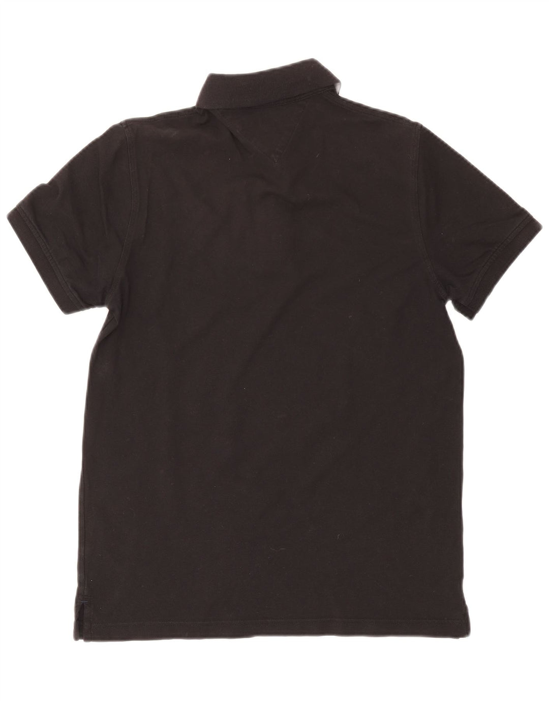 Tommy Hilfiger Herren-Poloshirt, mittelgroß, schwarze Baumwolle