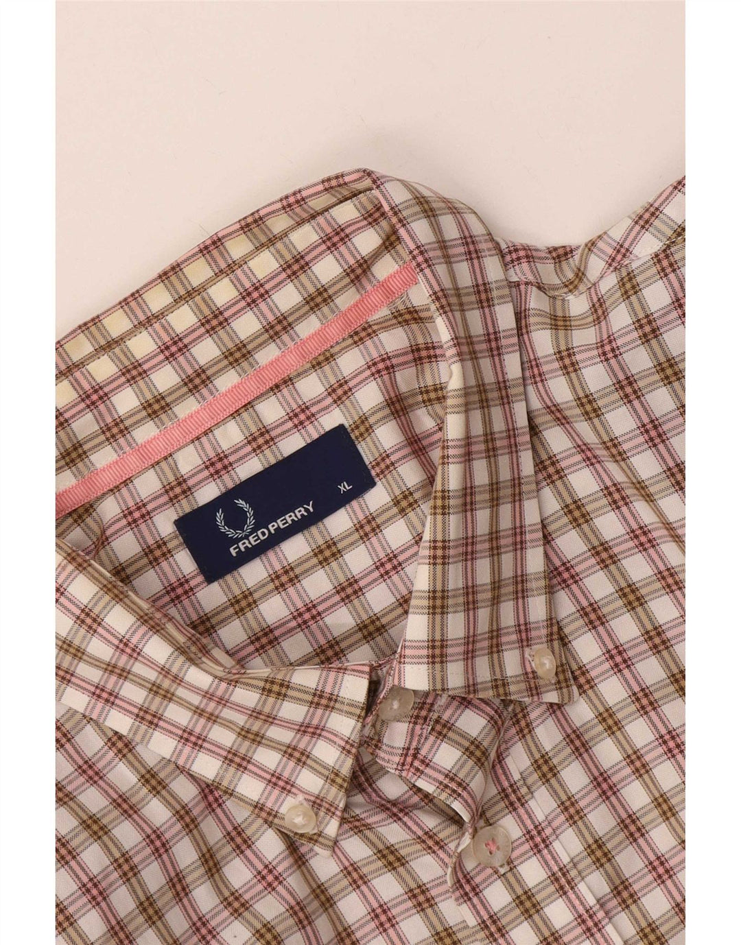 Fred Perry Herren Kurzarmhemd XL Mehrfarbig kariert