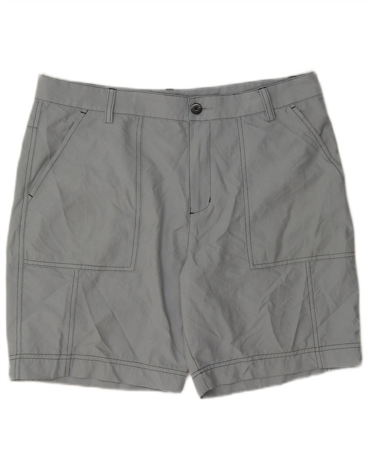 Adidas Herren Chino Shorts W34 Large Grau Polyester