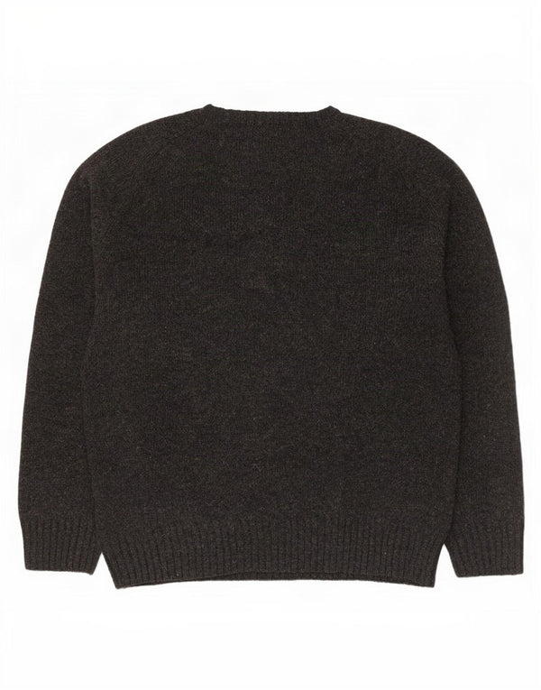 Kappa Herren-Pullover mit Rundhalsausschnitt, große graue Wolle