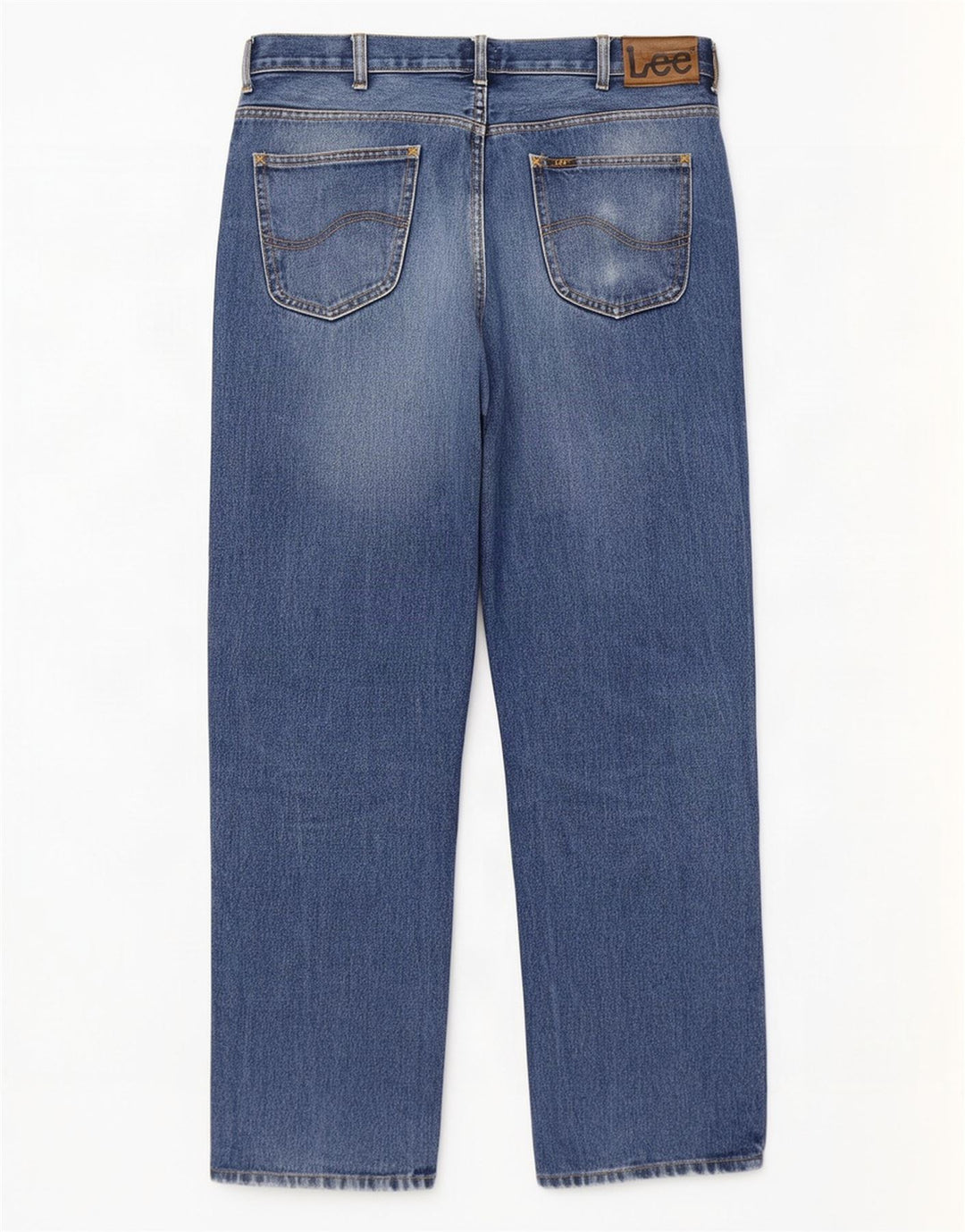 Lee Damen Brooklyn Straight Jeans W38 L32 Blaue Baumwolle