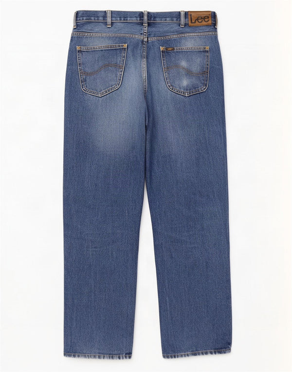 Lee Damen Brooklyn Straight Jeans W38 L32 Blaue Baumwolle