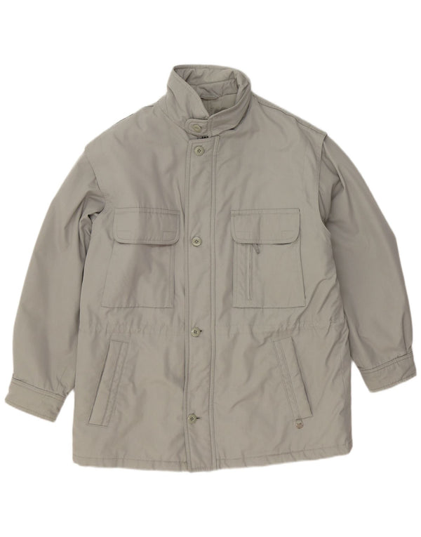 Vintage Mens Hooded Utility Jacket UK 40 Large Grey