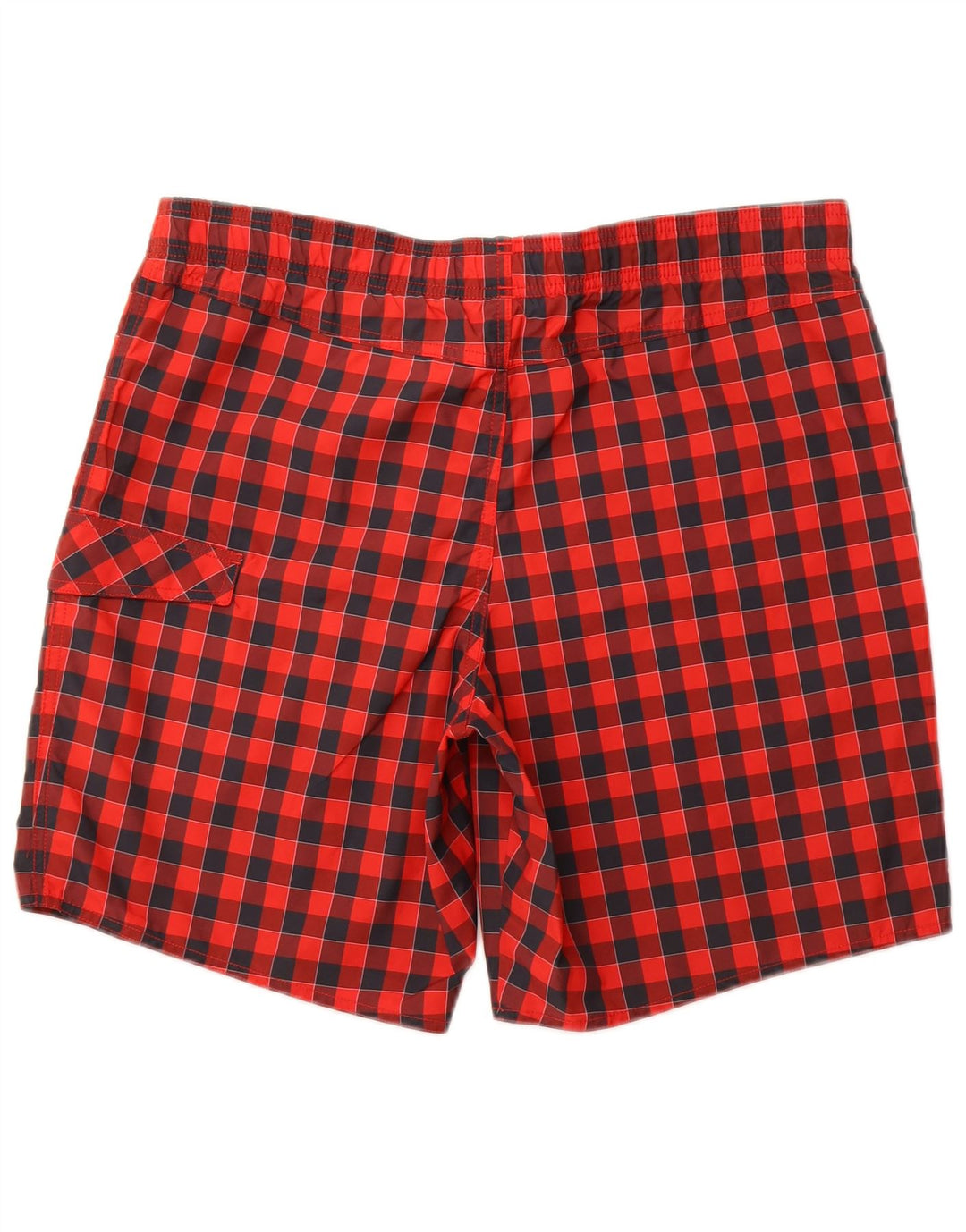 ADIDAS Herren Badeshorts Mittelrotes Gingham-Polyester