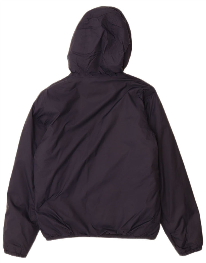 K-Way Jungen-Windbreakerjacke mit Kapuze, 11–12 Jahre, marineblaues Polyamid