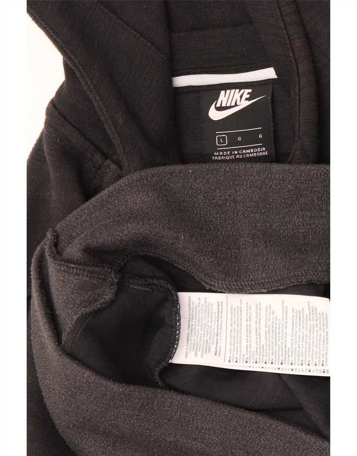 Nike Herren-Kapuzenpullover, groß, graue Farbblock-Baumwolle