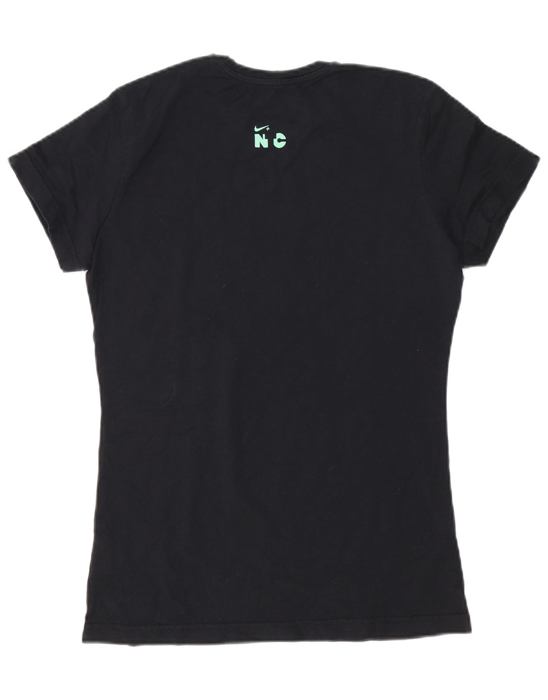 Nike Damen T-Shirt Top UK 12 Medium Schwarz Baumwolle