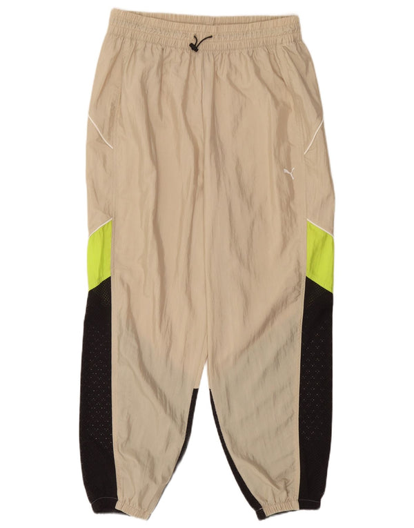 Puma Damen Trainingshose Jogger UK 14 Large Beige Colourblock