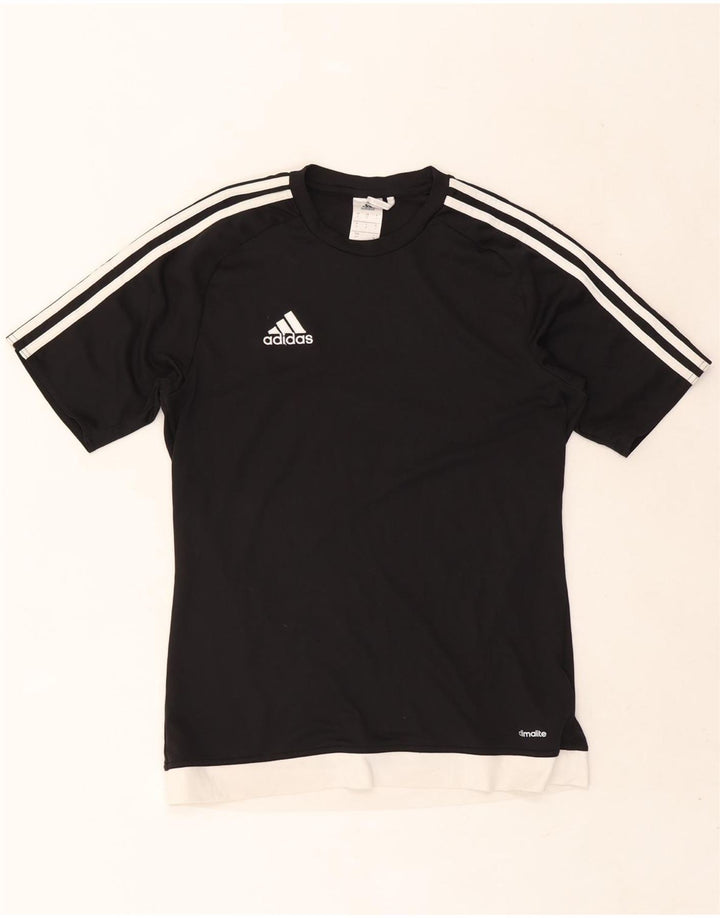 Adidas Herren Climalite T-Shirt Top Small Schwarz Colourblock Polyester