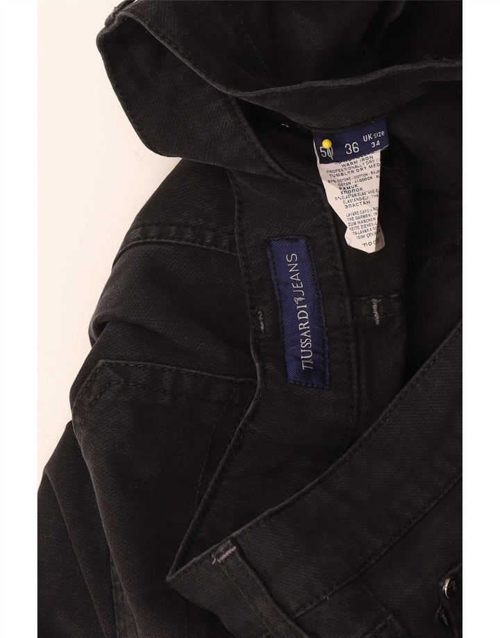Trussardi Herren-Crop-Jeans, W36, L26, schwarze Baumwolle