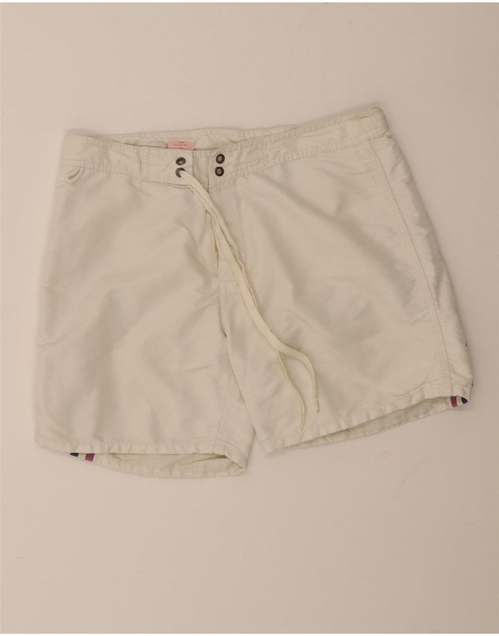 Sundek Herren-Badeshorts, Mittelweiß, Farbblock