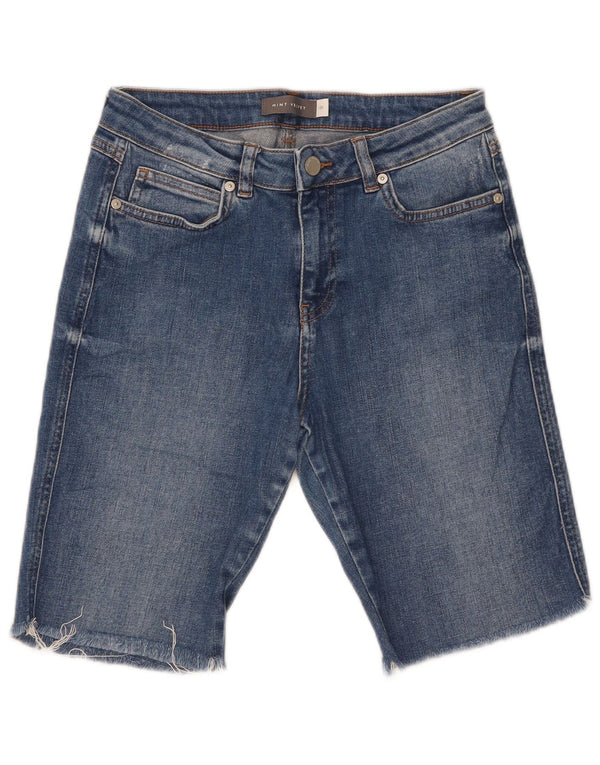 MINT VELVET Womens Regular Fit Denim Shorts UK 10 Small W27 Blue Cotton
