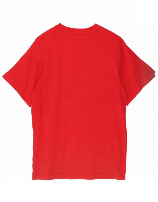 Nike Herren T-Shirt Top UK 36/38 Small Rote Baumwolle