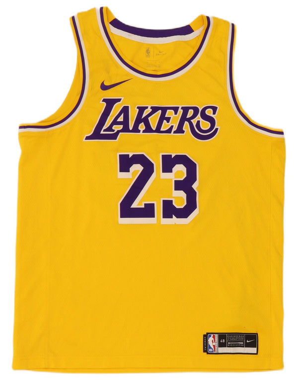 Nike Herren Lakers Grafik-Weste-Oberteil, großes gelbes Polyester