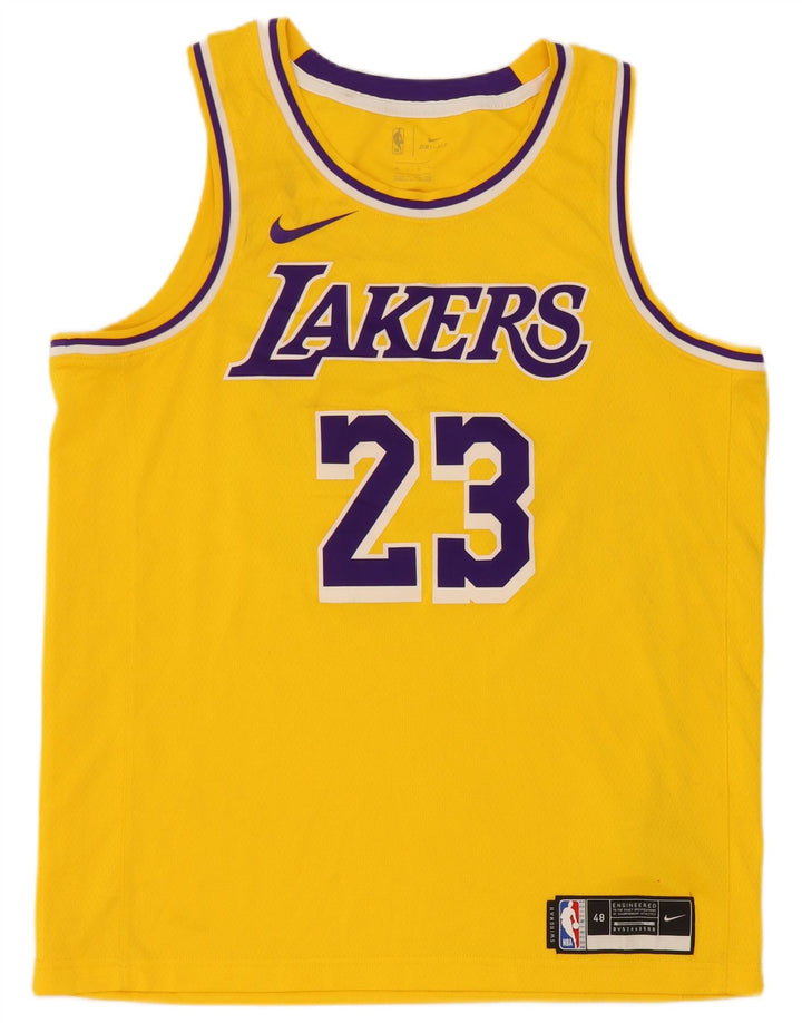 Nike Herren Lakers Grafik-Weste-Oberteil, großes gelbes Polyester