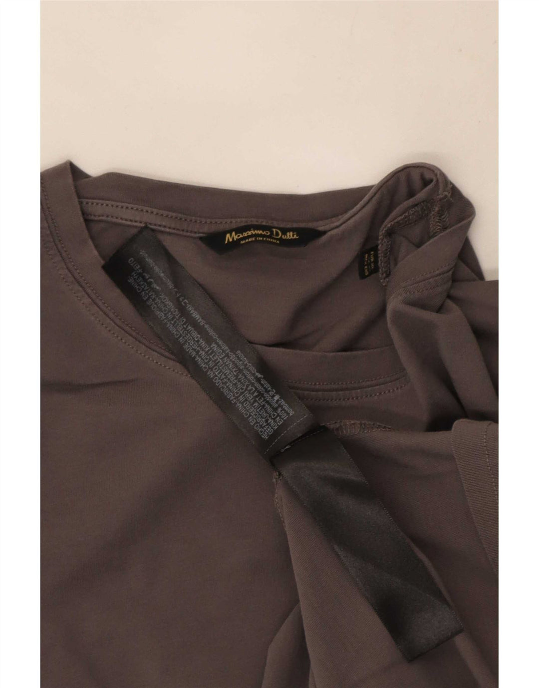 Massimo Dutti Herren Top Langarm XL Grau Baumwolle