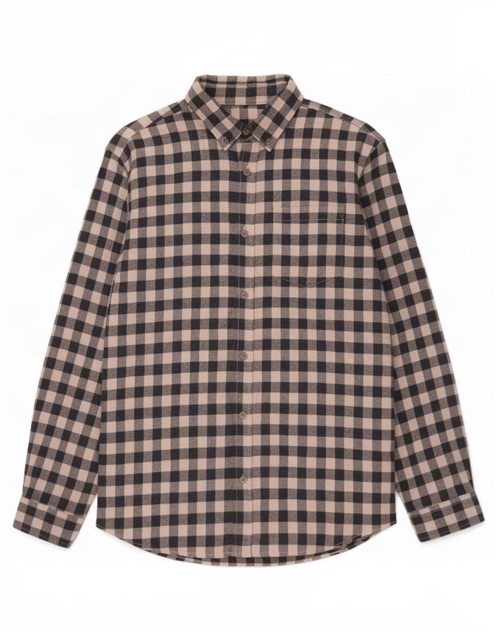 Jack & Jones Herren-Flanellhemd, mittelblau, Gingham-Baumwolle