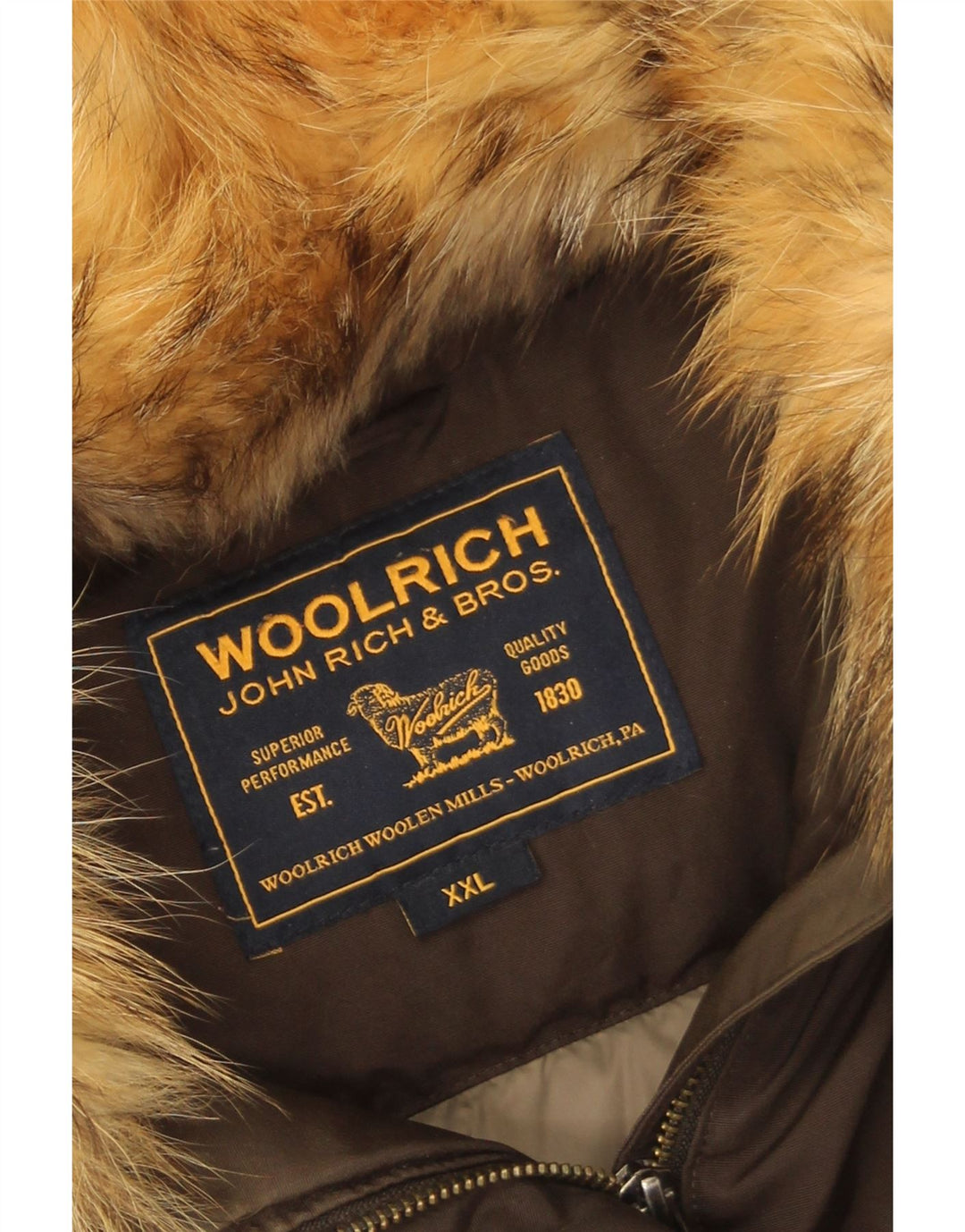 Woolrich Damen Wattierter Mantel UK 20 2XL Khaki Baumwolle